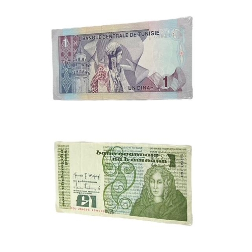 100 - A LARGE COLLECTION OF INTERNATIONAL BANKNOTES HELD IN A FOLDER
Aproximately 132 examples, to include... 