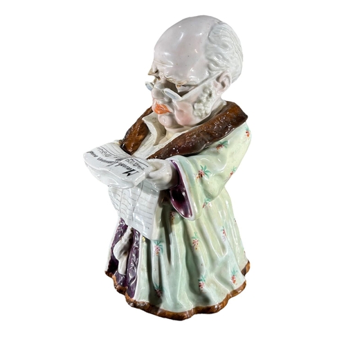 102 - CONTA AND BOEHME, A 19TH CENTURY GERMAN PORCELAIN NOVELTY TOBACCO JAR, CIRCA 1880’SShowing a seated ... 