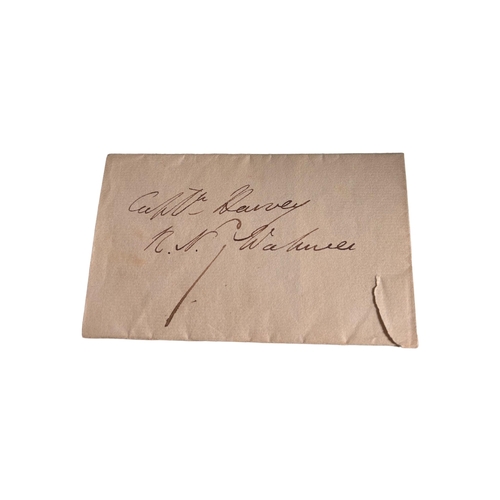 113A - ARTHUR WELLESLEY, DUKE OF WELLINGTON. 19TH CENTURY DINNER INVITATION CARD ADDRESSED TO CAPTAIN HERVE... 