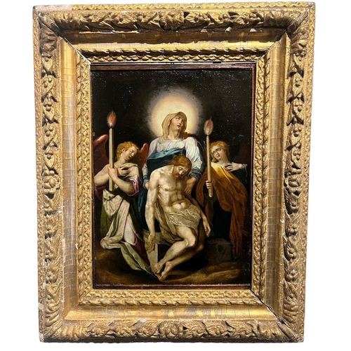 318 - ATTRIBUTED TO TADDEO ZUCCARO, URBINO 1529 - 1566 ROME, 16TH CENTURY OIL ON COPPER
Pietà between ange... 