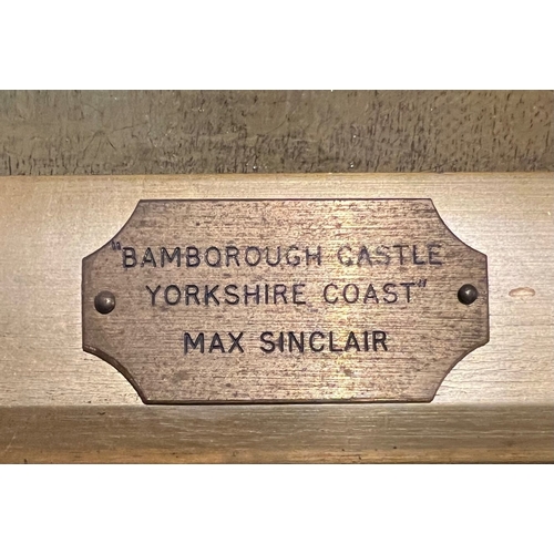 309 - MAX SINCLAIR, ACTIVE. 1890 - 1910, 19TH CENTURY OIL ON CANVAS
Titled ‘Bamborough Castle Yorkshire Co... 