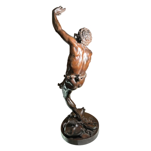 187A - AFTER EUGENE LOUIS LEQUESNE, 1815 - 1887, A LATE 19TH/EARLY 20TH CENTURY LARGE PATINATED BRONZE FIGU... 