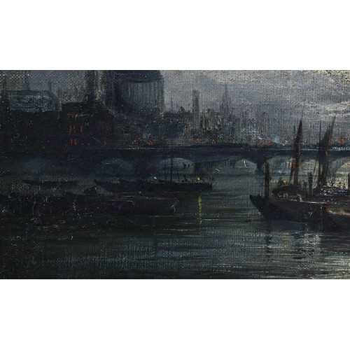 305 - ATTRIBUTED TO JOHN ATKINSON GRIMSHAW, 1836 - 1893, OIL ON CANVAS, CIRCA 1880/81
Titled ‘Thames by Mo... 