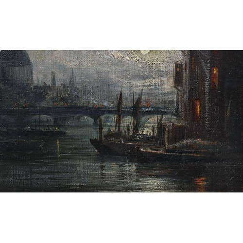 305 - ATTRIBUTED TO JOHN ATKINSON GRIMSHAW, 1836 - 1893, OIL ON CANVAS, CIRCA 1880/81
Titled ‘Thames by Mo... 