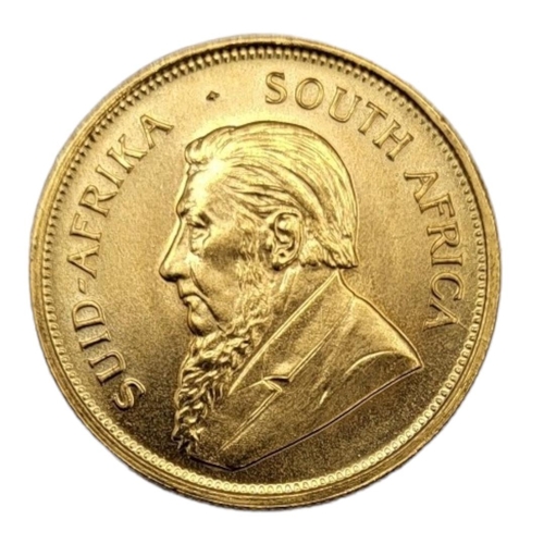 3 - SOUTH AFRICAN 1975 ONE OUNCE GOLD KRUGERRAND
Bust of Paul Kruger facing left, springbok walking righ... 