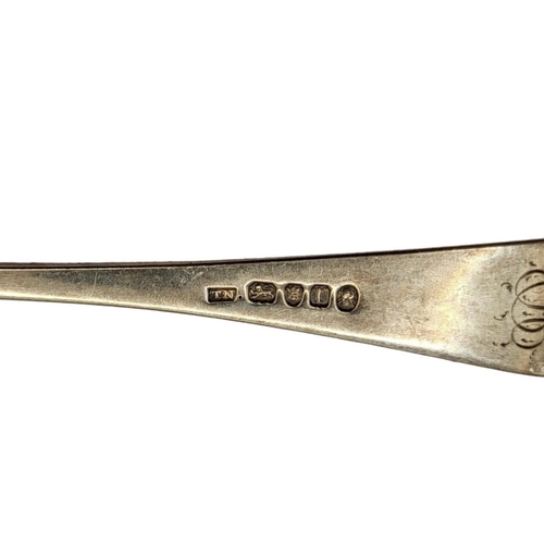 63 - THOMAS NORTHCOTE, AN 18TH CENTURY GEORGE III SILVER FORK
Hallmarked London, 1792, together with thre... 