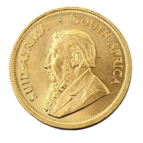 9 - SOUTH AFRICAN 1975 ONE OUNCE GOLD KRUGERRAND
Bust of Paul Kruger facing left, springbok walking righ... 