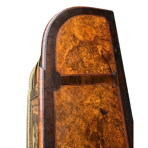 218 - ATTRIBUTED TO LAMB OF MANCHESTER, A VICTORIAN BURR YEW AND WALNUT MARQUETRY INLAID GILT BRONZE MOUNT... 