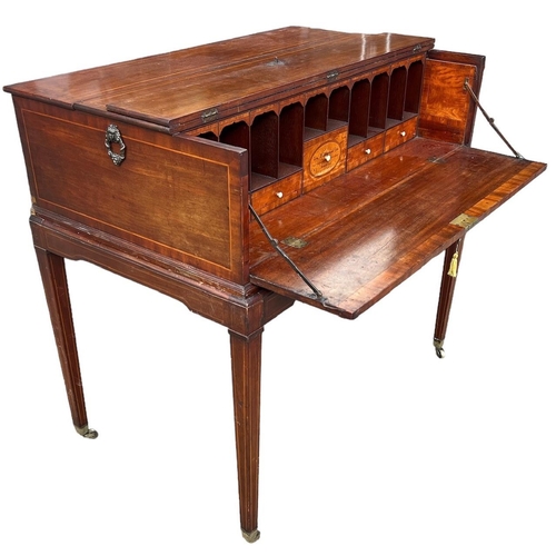 230 - JOHN BROADWOOD AND SONS, LONDON, 1790, A MAHOGANY AND INLAID SPINNET (CONVERTED TO A WRITING TABLE)
... 