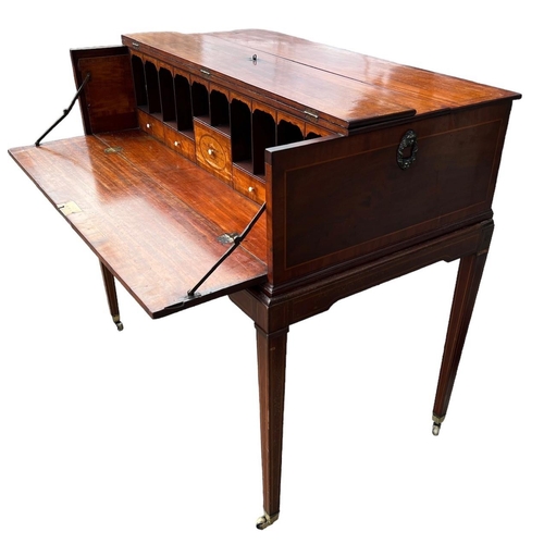 230 - JOHN BROADWOOD AND SONS, LONDON, 1790, A MAHOGANY AND INLAID SPINNET (CONVERTED TO A WRITING TABLE)
... 