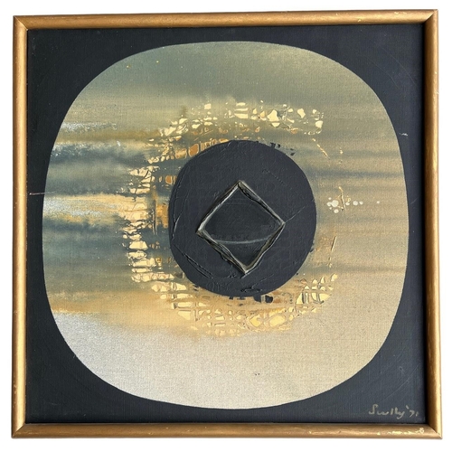 268 - LARRY SCULLY, SOUTH AFRICAN, 1922 - 2002, OIL ON CANVAS
Abstract, titled ‘Astral I’, signed, dated 7... 