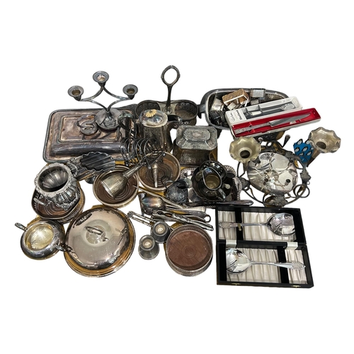 51A - A LARGE COLLECTION OF SILVER PLATED  
Large collection of silver plated items, to include a toastrac... 