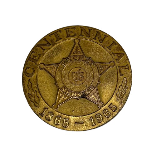 193A - U.S SECRET SERVICE CENTENNIAL BRONZE MEDALLION, 1865-1965.