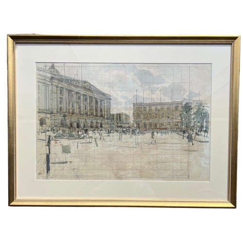 251 - KEN HOWARD (BRITISH 1932-2022), WATERCOLOUR NOTTINGHAM STUDY FOR MILITARY COMMISSION
Inscribed lower... 