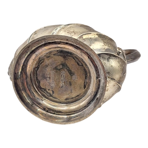 59 - JOHN ROUND & SON LTD, A VICTORIAN ART NOUVEAU SILVER TEAPOT, HALLMARKED SHEFFIELD, 1894. Having styl... 