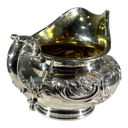 6 - J. WRANGHAM & WILLIAM MOULSON, A 19TH CENTURY WILLIAM IV SILVER MILK JUG, HALLMARKED LONDON, 1837
Re... 