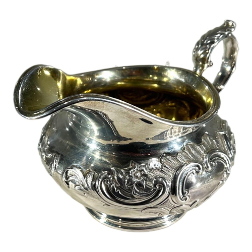 6 - J. WRANGHAM & WILLIAM MOULSON, A 19TH CENTURY WILLIAM IV SILVER MILK JUG, HALLMARKED LONDON, 1837
Re... 