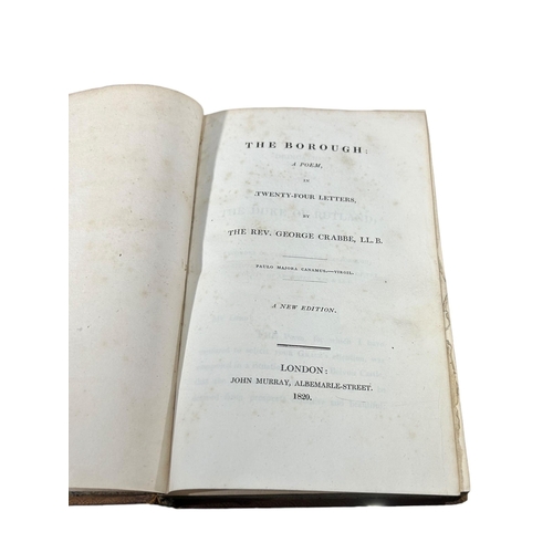 170 - 1820 NEW EDITION THE REVEREND GEORGE CRABBE: THE BOROUGH: A POEM IN TWENTY-FOUR LETTERS
London: John... 