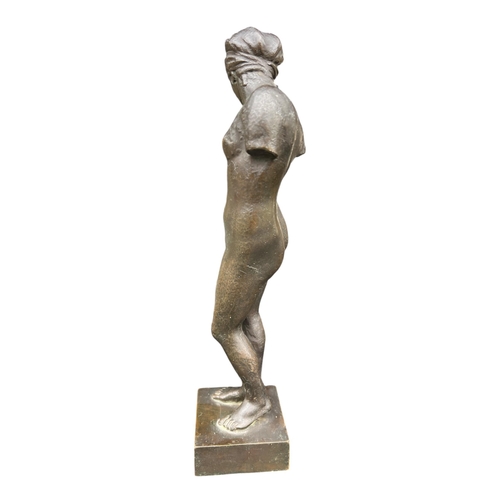 176 - AFTER THE ANTIQUE, A 19TH CENTURY BRONZE FIGURE OF THE ‘GIRL OF BEROIA’ LATER IDENTIFIED AS APHRODIT... 