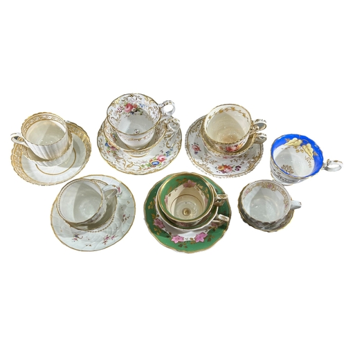 192 - A COLLECTION OF FIVE 18TH/19TH CENTURY CUPS AND SAUCERS
To include an 18th Century Caughley Works, S... 