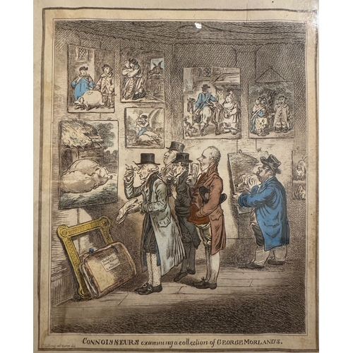 205 - JAMES GILLRAY, BRITISH, 1756 - 1815, TWO HAND COLOURED ETCHINGS
Titled ‘Making Decent i.e. - Broad B... 