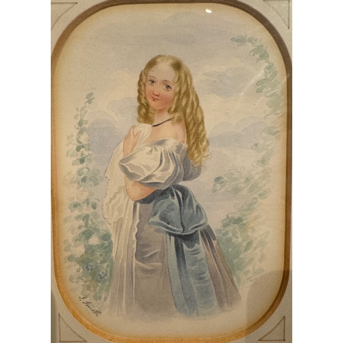 206 - SHONA KERSEY, A SET OF FOUR WATERCOLOURS
Portraits of elegant young ladies, together with another 19... 