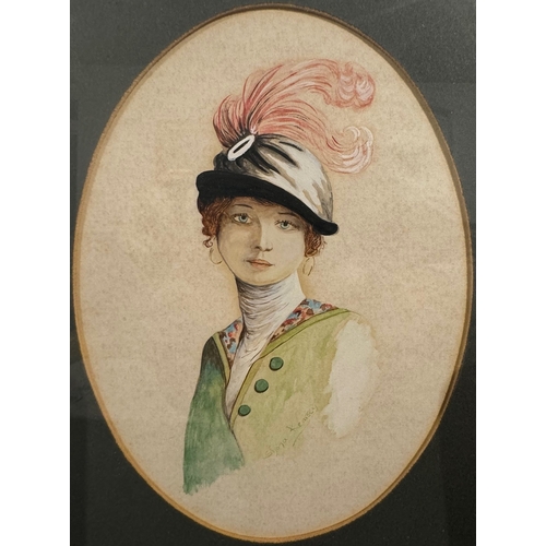 206 - SHONA KERSEY, A SET OF FOUR WATERCOLOURS
Portraits of elegant young ladies, together with another 19... 