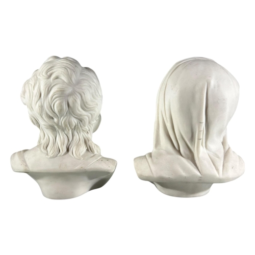 105 - MANNER OF COPELAND, A PAIR OF LATE 19TH CENTURY PARIAN BUSTS
Titled ‘Spring’ and ‘Summer’, raised on... 