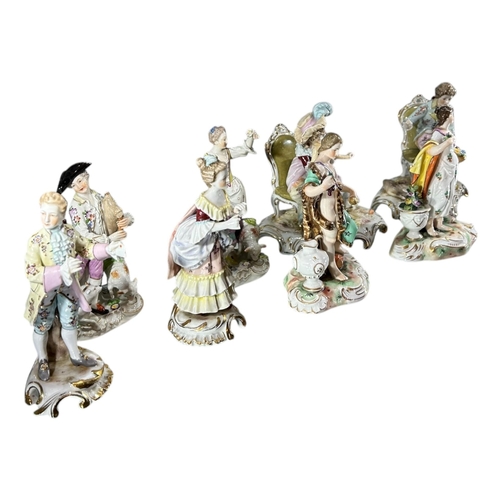 115 - RUDOLSTADT VOLKSTEDT, GERMANY, A PAIR OF LATE 19TH/EARLY 20TH CENTURY PORCELAIN FIGURES
Together wit... 