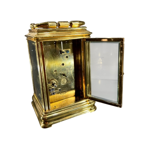 181 - JAPY FRÈRES & CIE AND HOWELL JAMES & CO., A LATE 19TH CENTURY FRENCH GILT BRASS CARRIAGE CLOCK
Havin... 