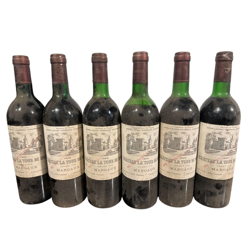 56 - CHÂTEAU LA TOUR DE MONS, SIX 1985 MARGAUX.