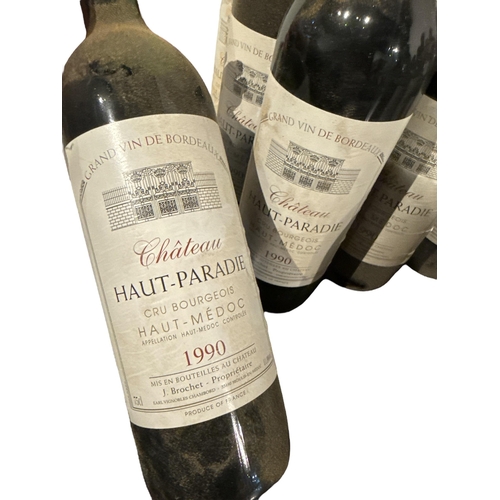 58 - CHÂTEAU HAUT-PARADISE, SEVEN BOTTLES OF 1990 HAUT-MEDOC.