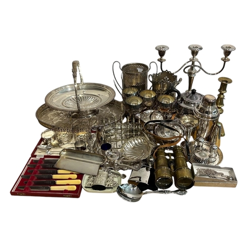 188A - A COLLECTION OF 20TH CENTURY AND LATER SILVER PLATED ITEMS
To include an early 20th Century pair of ... 