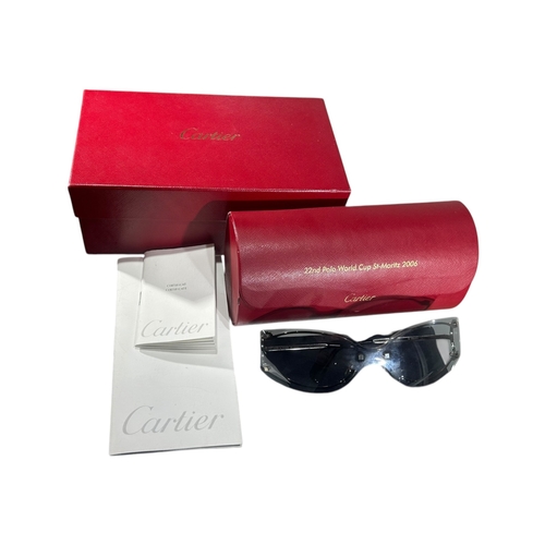 169A - CARTIER, A PAIR OF UNISEX ‘GOGGLES’ SUNGLASSES ISSUED OR SOLD AT THE 22ND POLO WORLD CUP ST-MORITZ 2... 