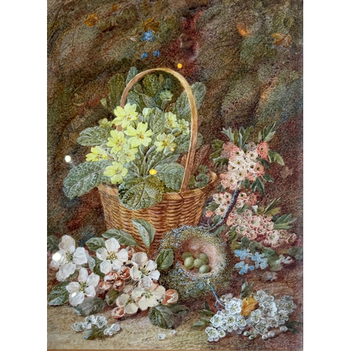 216 - VINCENT CLARE, BRITISH, 1855 - 1930, A PAIR OF LARGE WATERCOLOURS
Still life, fruits and flowers, si... 