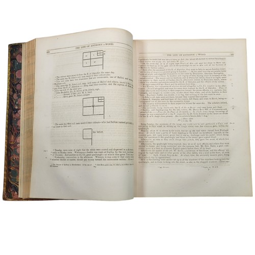 1 - Wood, Anthony.
Athenae Oxonienses. An exact History of all the Writers and Bishops who have had all ... 