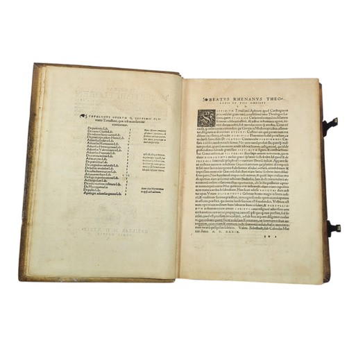 7 - Tertullian: Opera Q. Septimii Florentis Tertulliani Carthaginensis. Edited by Beatus Rhenanus. 
Base... 