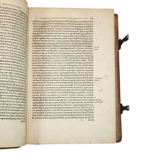 7 - Tertullian: Opera Q. Septimii Florentis Tertulliani Carthaginensis. Edited by Beatus Rhenanus. 
Base... 