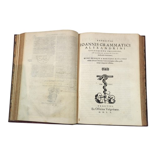 15 - Joannes Philoponus
Commentaria super libros priorum resolutiorum Aristotelis. Venice: G. Scoto, 1560... 