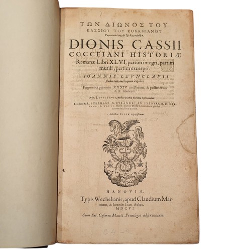 22 - Dio, Cassius
Dionis Cassii Cocceiani Historiae Romanae Libri XLVI, Partem Integri Partim Mutili, Par... 