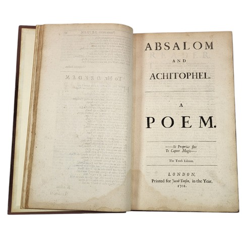 27 - John Dryden.
Poems On Various Occasions And Translations From Several Authors. Now First Published i... 