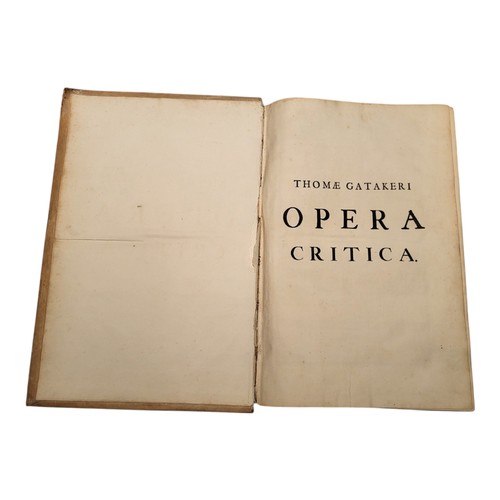 30 - Gataker, Thomas. 
Opera critica. 
Utrecht: Franciscus Halma.1698
Three parts in one. [6] leaves, 924... 