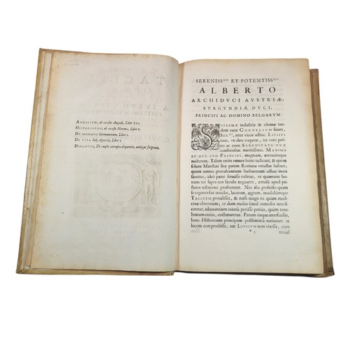 36 - Tacitus, Cornelius ; Justius Lipsius. [Velleius Paterculus]
C. Cornelii Taciti Opera quae exstant, a... 