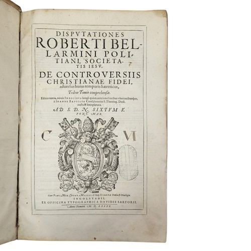 39 - Robert Bellarmine; Disputationes Controversiis Christianae Fidei, 3 Vols, 1590-93
Disputationes Robe... 