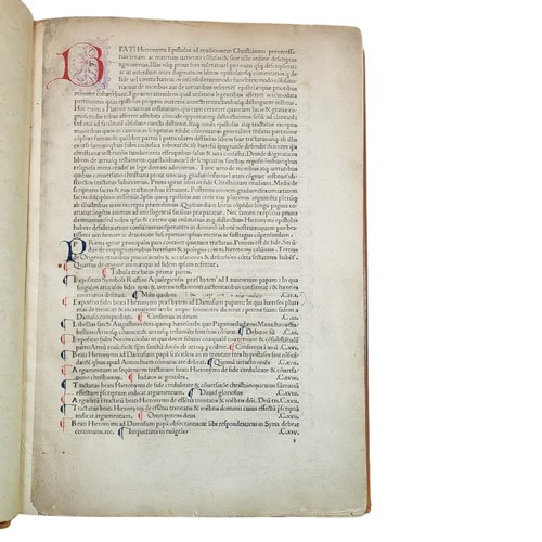 40 - HIERONYMUS, Eusebius (Saint, 345?-420).
Epistolae. With the tables of Theodorus v 1480 Lelius. Parma... 