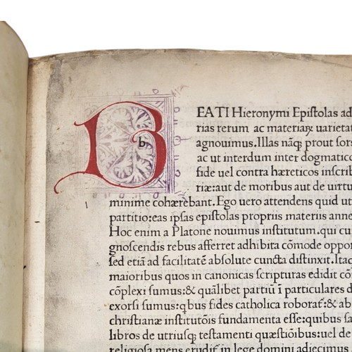 40 - HIERONYMUS, Eusebius (Saint, 345?-420).
Epistolae. With the tables of Theodorus v 1480 Lelius. Parma... 