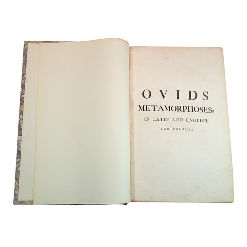 49 - Ovid.
Ovid's Metamorphoses, in Latin and English. 
Amsterdam: for Wetsteins and Smith, 1732.
[13], 2... 