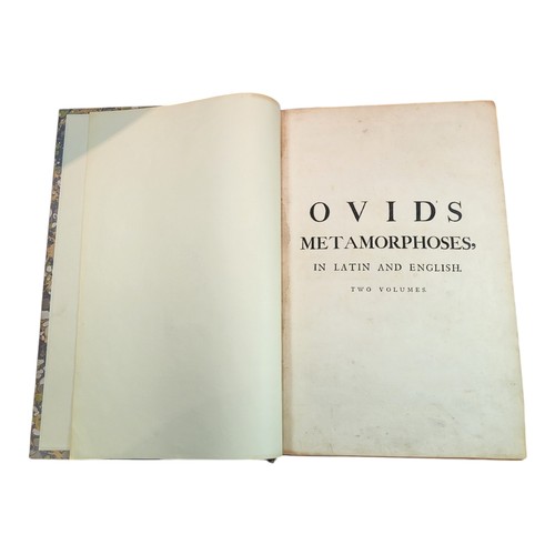 49 - Ovid.
Ovid's Metamorphoses, in Latin and English. 
Amsterdam: for Wetsteins and Smith, 1732.
[13], 2... 