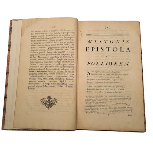 54 - King, William
Miltonis Epistola ad Pollionem Edidit & Notis illustravit F.S. Cantabrigiensis & three... 