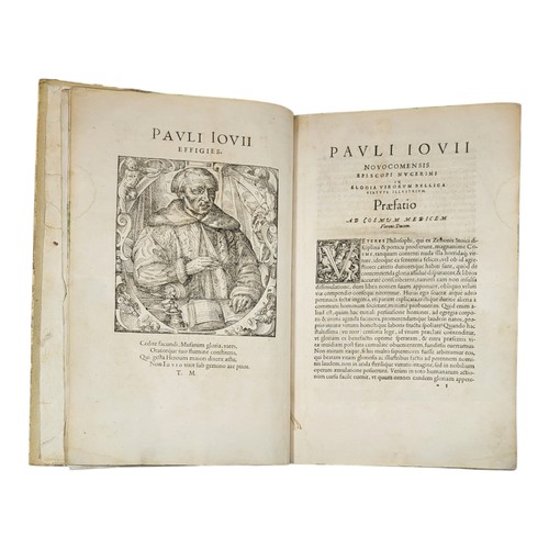 57 - Giovio, Paolo.
Elogia virorum bellica virtute illustrium. 
Basel: Pietro Perna, 1575;
Regionum et in... 